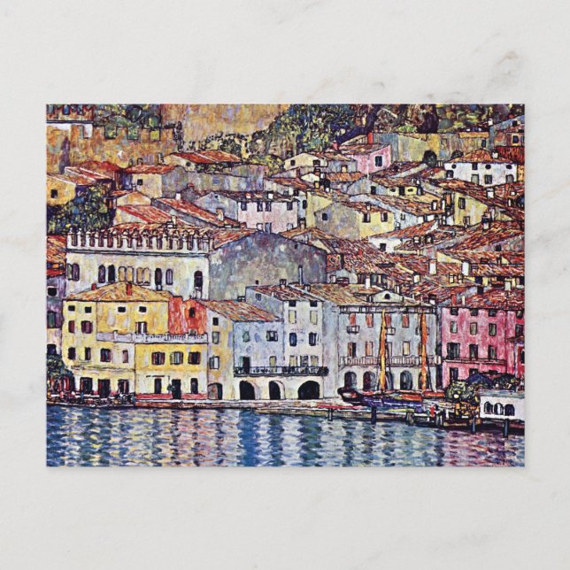 Gustav Klimt - Malcesine vid Sjö Garda-Italien Vykort (Framsida)