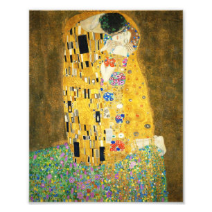 Gustav Klimt, målning av Kiss Vintage Art nouveau Fototryck