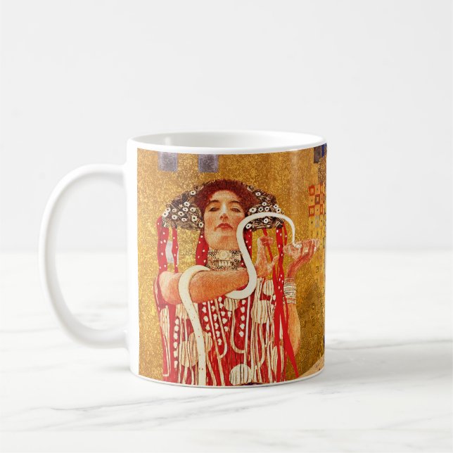 Gustav Klimt, målning, kollage, kombinerad konst Kaffemugg (Vänster)