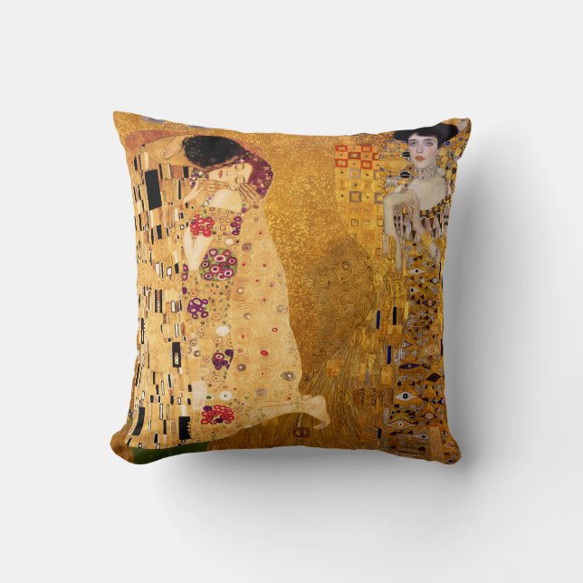 Gustav Klimt, målning, kollage, kombinerad konst Kudde (Framsida)
