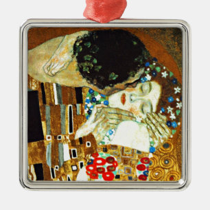 Gustav Klimt-målning, The Kiss, Julgransprydnad Metall