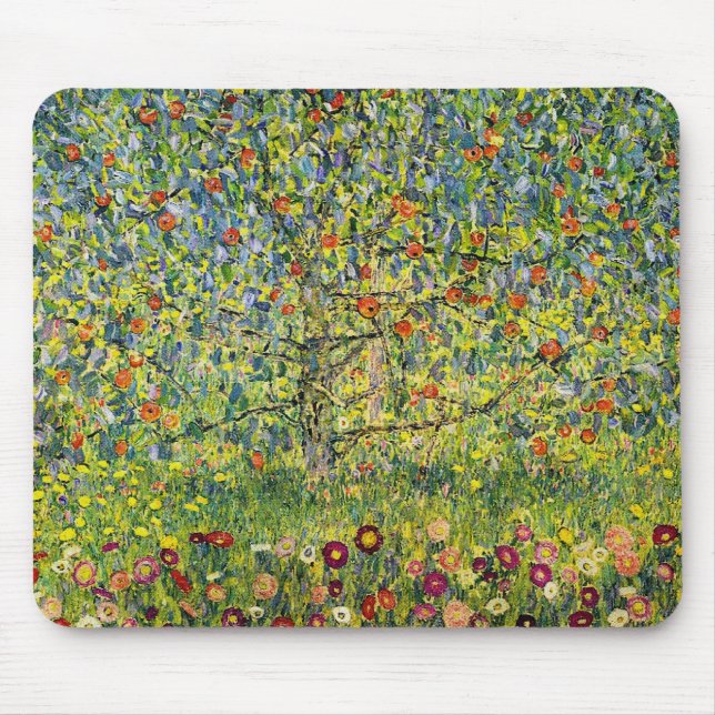 Gustav Klimt målningart nouveau det Apple träd Musmatta (Framsidan)