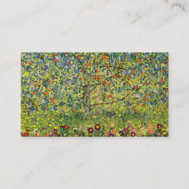 Gustav Klimt målningart nouveau det Apple träd Visitkort (Framsida)