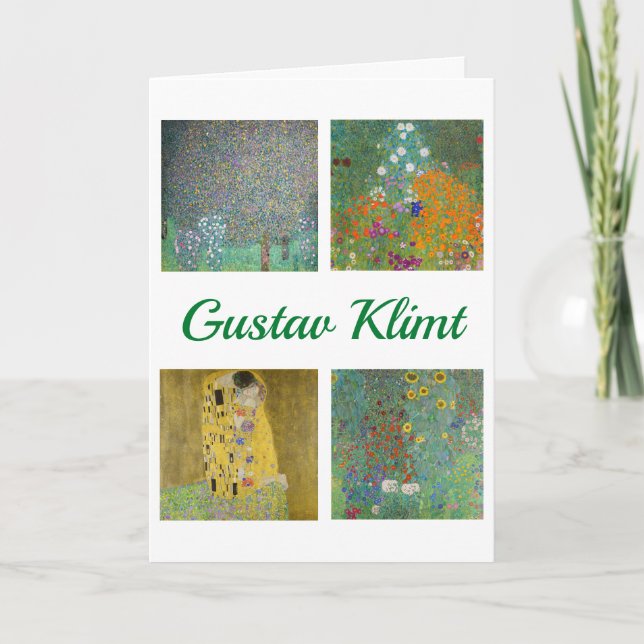 Gustav Klimt Masterbit Patchwork Kort (Framsida)
