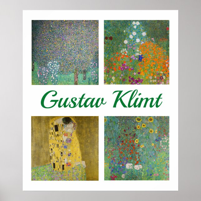 Gustav Klimt Masterbit Patchwork Poster (Framsidan)