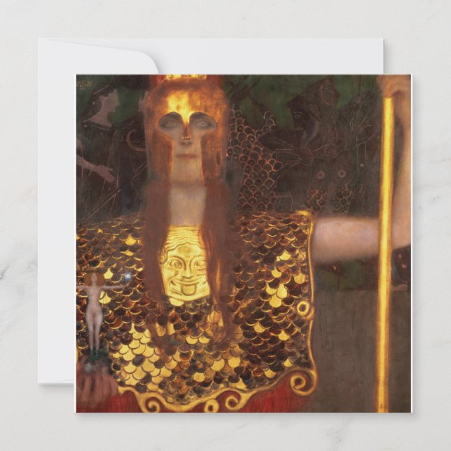 Gustav Klimt - Minerva eller Pallas Athena Julkort (Framsida)