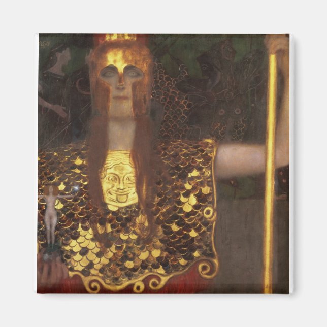 Gustav Klimt - Minerva eller Pallas Athena Magnet (Framsidan)