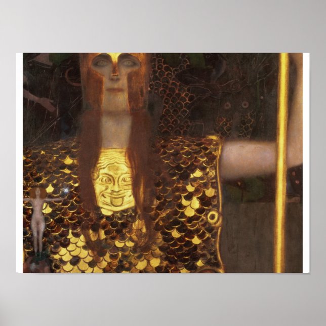 Gustav Klimt - Minerva eller Pallas Athena Poster (Framsidan)