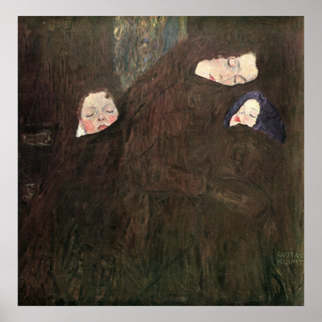Gustav Klimt - Mor med barn Poster (Framsidan)