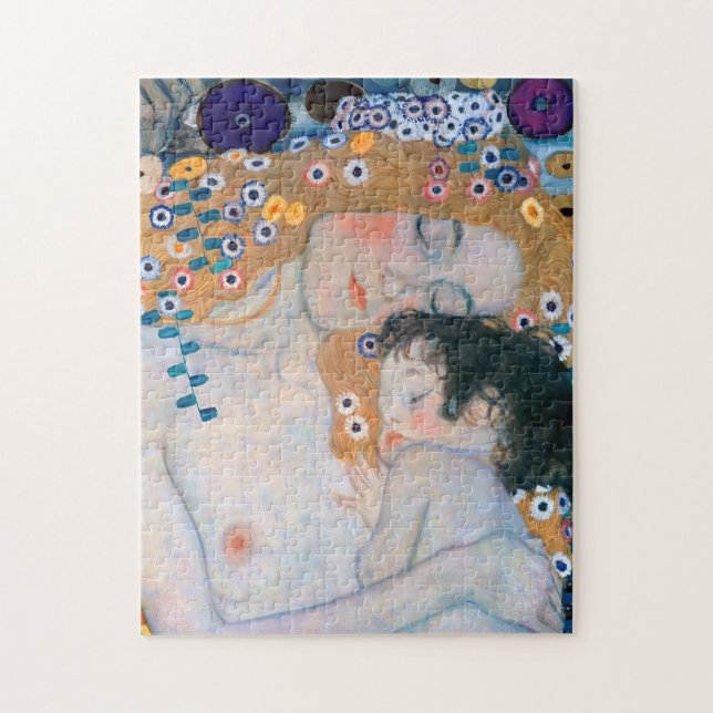 Gustav Klimt - Mor och Barn Pussel (Vertikal)