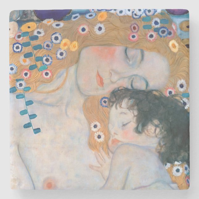 Gustav Klimt - Mor och Barn Stenunderlägg (Framsidan)