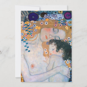 Gustav Klimt - Mor och Child Inbjudningar