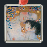 Gustav Klimt - Mor och Child Julgransprydnad Metall<br><div class="desc">Mor and Child (Detailed of Three Ages of Woman) - Gustav Klimt,  Oil on Canvas,  1905</div>