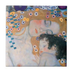 Gustav Klimt - Mor och Child Kakelplatta<br><div class="desc">Mor and Child (Detailed of Three Ages of Woman) - Gustav Klimt,  Oil on Canvas,  1905</div>