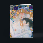 Gustav Klimt - Mor och Child Kort<br><div class="desc">Mor and Child (Detailed of Three Ages of Woman) - Gustav Klimt,  Oil on Canvas,  1905</div>