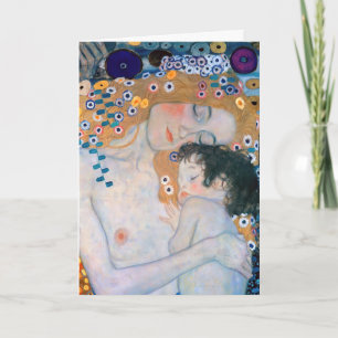 Gustav Klimt - Mor och Child Kort