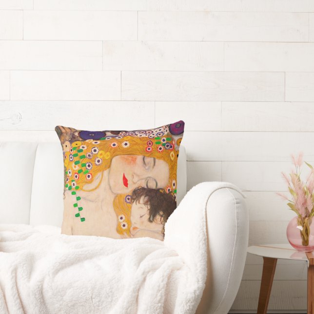 Gustav Klimt - Mor och Child Kudde (Soffa)