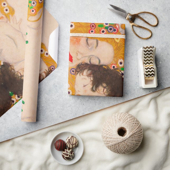 Gustav Klimt - Mor och Child Presentpapper (Hantverk)