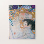Gustav Klimt - Mor och Child Pussel<br><div class="desc">Mor and Child (Detailed of Three Ages of Woman) - Gustav Klimt,  Oil on Canvas,  1905</div>