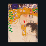 Gustav Klimt - Mor och Child Vykort<br><div class="desc">Gustav Klimt - Mor och Child - Mor och Child är en detaljerad del av 1905 års treårsålder av kvinnomålning. Den här målningen kallas också "Le Tre Eta Della Donna". Den här bilden är bara inriktad på en del av teckningen,  mor och barnet.</div>