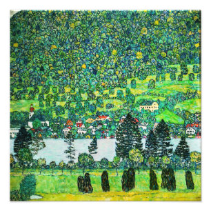 Gustav Klimt - Mountain Slope vid Unterach Fototryck