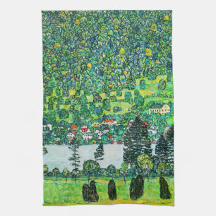 Gustav Klimt - Mountain Slope vid Unterach Kökshandduk