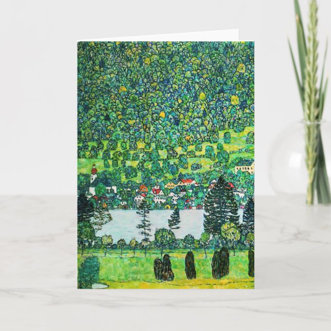 Gustav Klimt - Mountain Slope vid Unterach Kort (Framsida)
