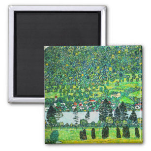 Gustav Klimt - Mountain Slope vid Unterach Magnet