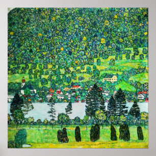 Gustav Klimt - Mountain Slope vid Unterach Poster