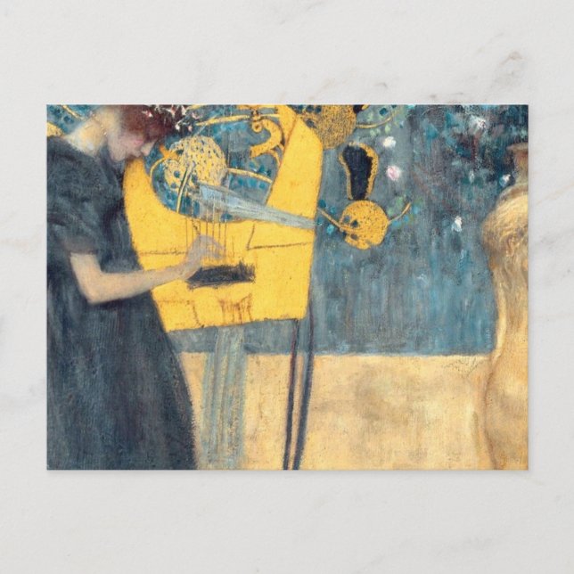 Gustav Klimt Music Vykort (Framsida)