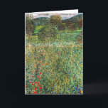 Gustav Klimt - Orchard Kort<br><div class="desc">Orchard / Blooming Fält / Fält of Flowers - Gustav Klimt,  Oil on Canvas,  1907</div>