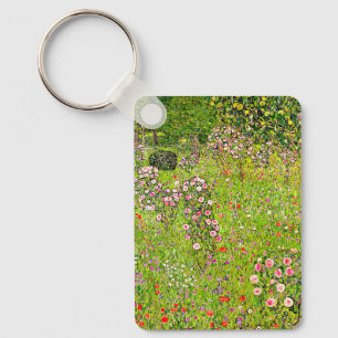 Gustav Klimt Orchard med Ro Nyckelring