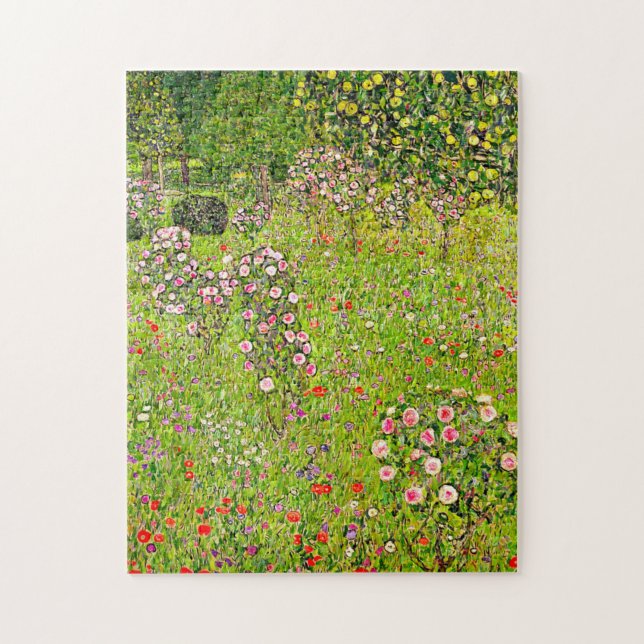 Gustav Klimt Orchard med Ro Pussel (Vertikal)