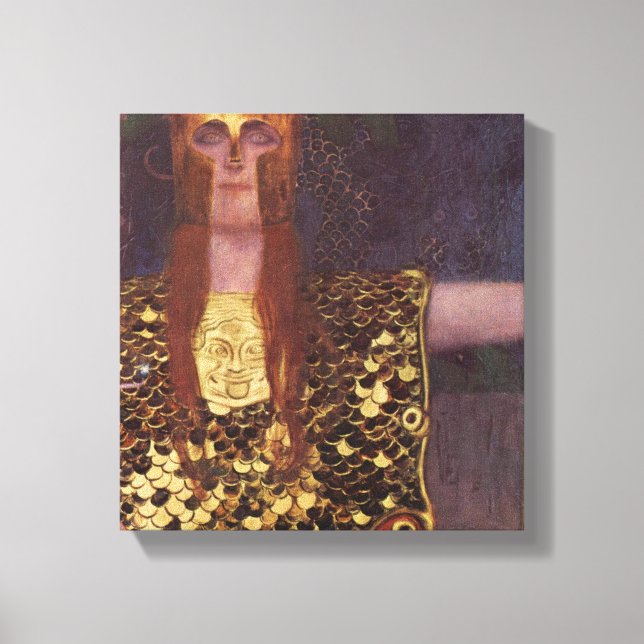 Gustav Klimt - Pallas Athena Canvastryck (Framsida)