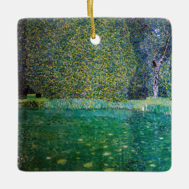 Gustav Klimt - Park of Schloss Kammer am Attersee Julgransprydnad Keramik (Framsida)