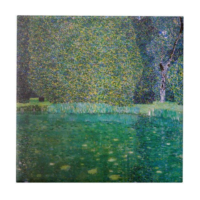 Gustav Klimt - Park of Schloss Kammer am Attersee Kakelplatta (Framsidan)