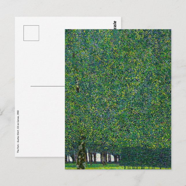 Gustav Klimt - Parken Vykort (Fram/baksida)