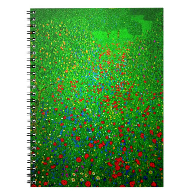 Gustav Klimt Poppy Fält Anteckningsbok (Framsidan)