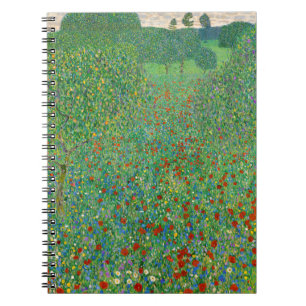 Gustav Klimt - Poppy Fält Anteckningsbok