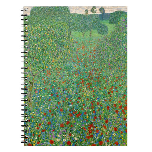 Gustav Klimt - Poppy Fält Anteckningsbok (Framsidan)