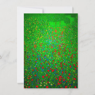 Gustav Klimt Poppy Fält Inbjudningar