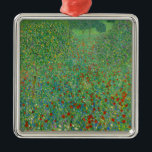 Gustav Klimt - Poppy Fält Julgransprydnad Metall<br><div class="desc">Poppy Fält / Fält of Poppies - Gustav Klimt,  Oil on Canvas,  1907</div>