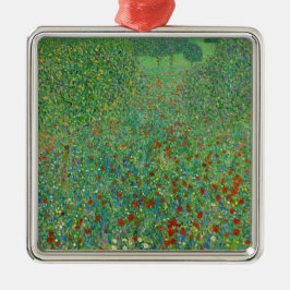 Gustav Klimt - Poppy Fält Julgransprydnad Metall