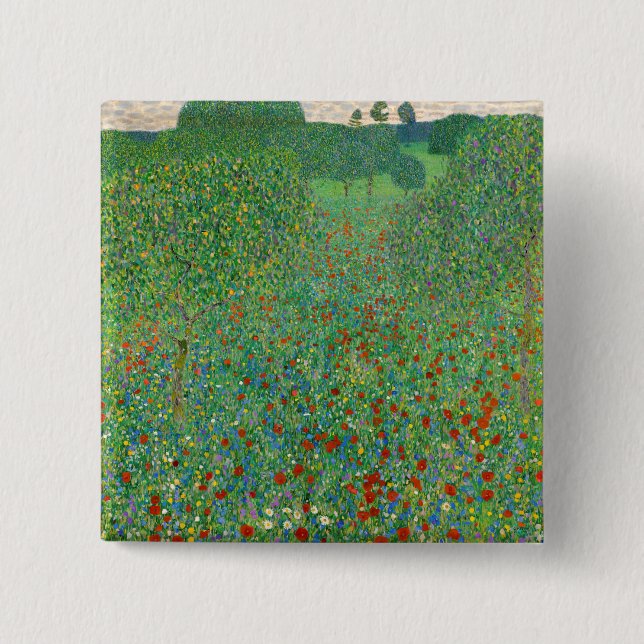 Gustav Klimt - Poppy Fält Knapp (Framsida)