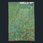 Gustav Klimt - Poppy Fält Kökshandduk<br><div class="desc">Poppy Fält / Fält of Poppies - Gustav Klimt,  Oil on Canvas,  1907</div>