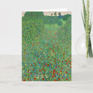 Gustav Klimt - Poppy Fält Kort