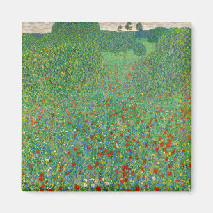 Gustav Klimt - Poppy Fält Magnet