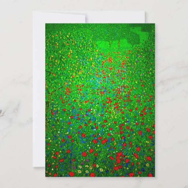 Gustav Klimt Poppy Fält Meddelande (Framsida)