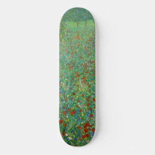 Gustav Klimt - Poppy Fält Mini Skateboard Bräda 18,5 Cm