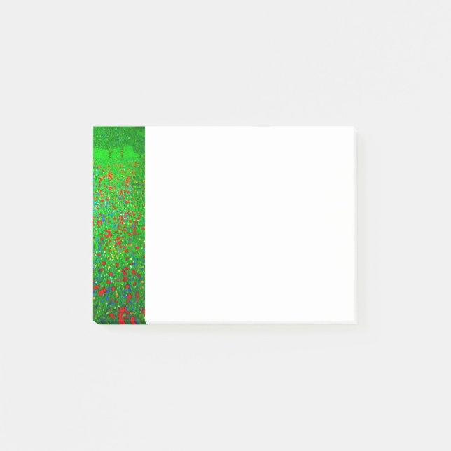 Gustav Klimt Poppy Fält Post-it Block (Framsida)